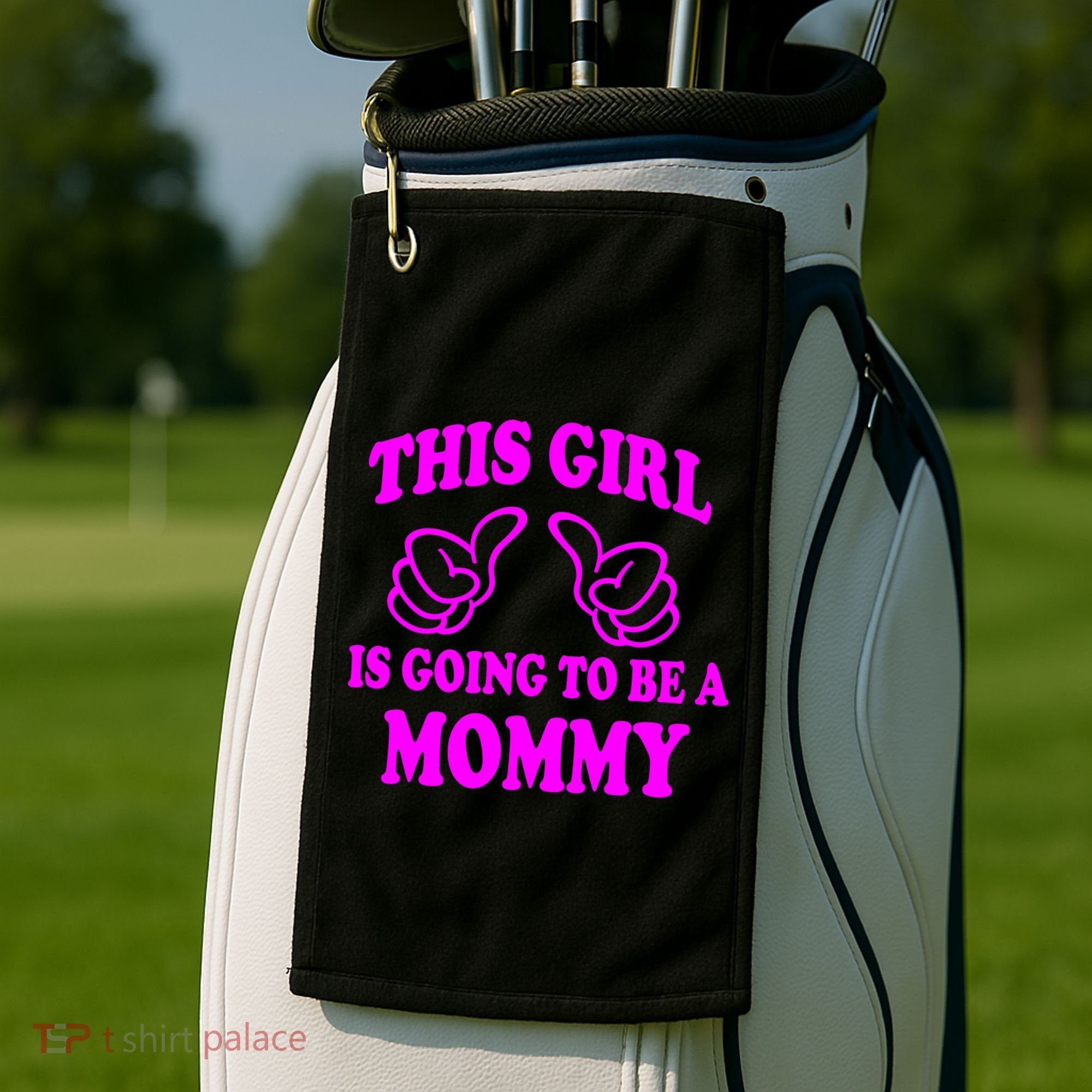 This Girl Is Going To Be A Mommy Golf Towel