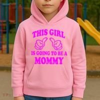 This Girl Is Going To Be A Mommy Kids Hoodie thumb 2