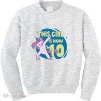 This Girl Is Now 10 Years Old Kids Sweatshirt thumb 0