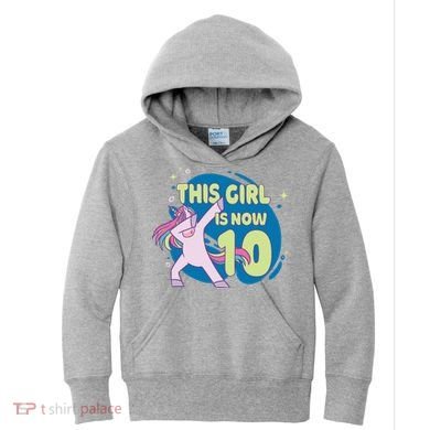 This Girl Is Now 10 Years Old Kids Hoodie