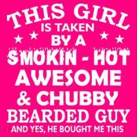 This Girl Is Taken By Smokin Hot Chubby Bearded Guy Long Sleeve Shirt thumb 2