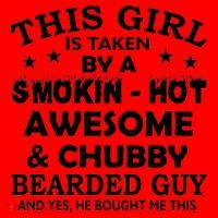 This Girl Is Taken By Smokin Hot Chubby Bearded Guy Santa Hat thumb 1