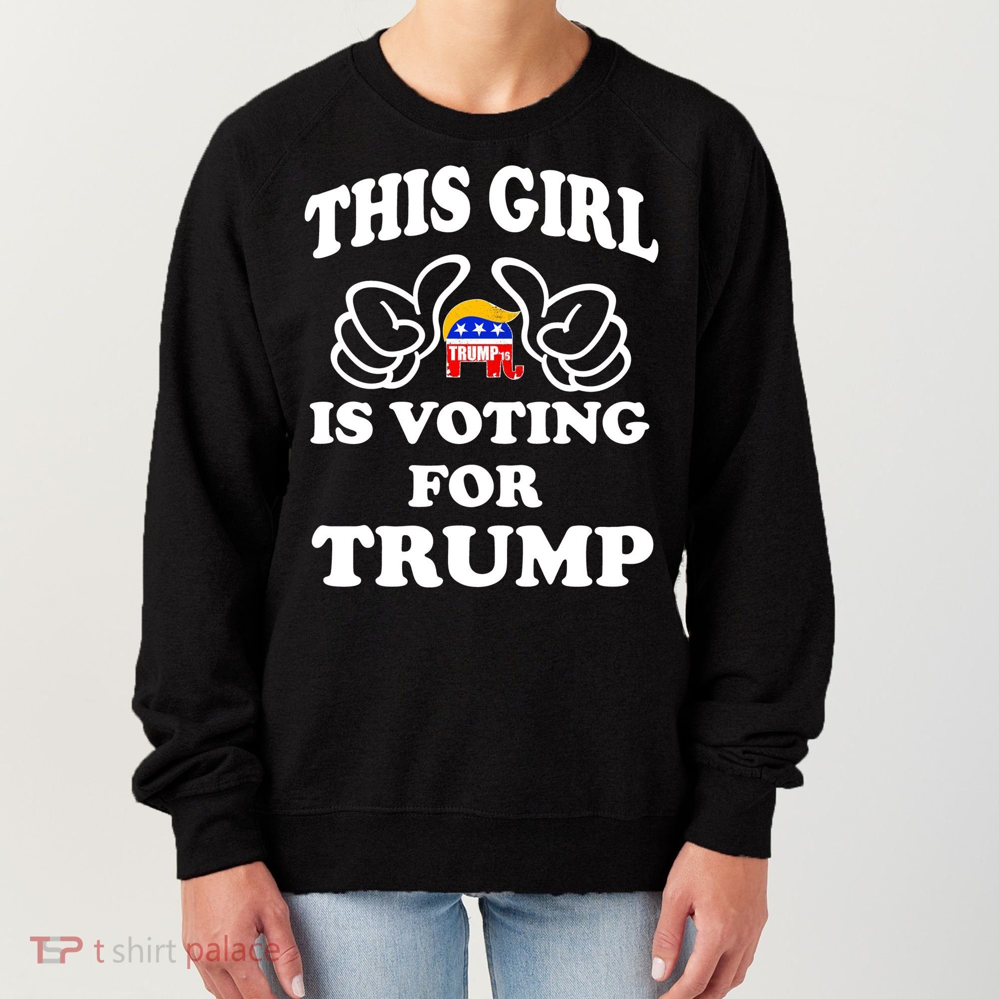 This Girl Is Voting For Trump Women's Sweatshirt