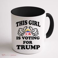 This Girl Is Voting For Trump Coffee Mug thumb 1