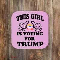 This Girl Is Voting For Trump Coaster thumb 0