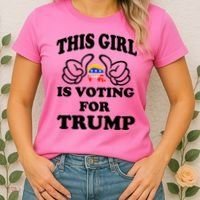 This Girl Is Voting For Trump Women's T-Shirt thumb 2