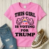 This Girl Is Voting For Trump Women's T-Shirt thumb 3