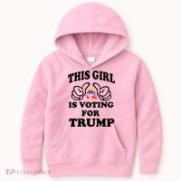 This Girl Is Voting For Trump Kids Hoodie thumb 0