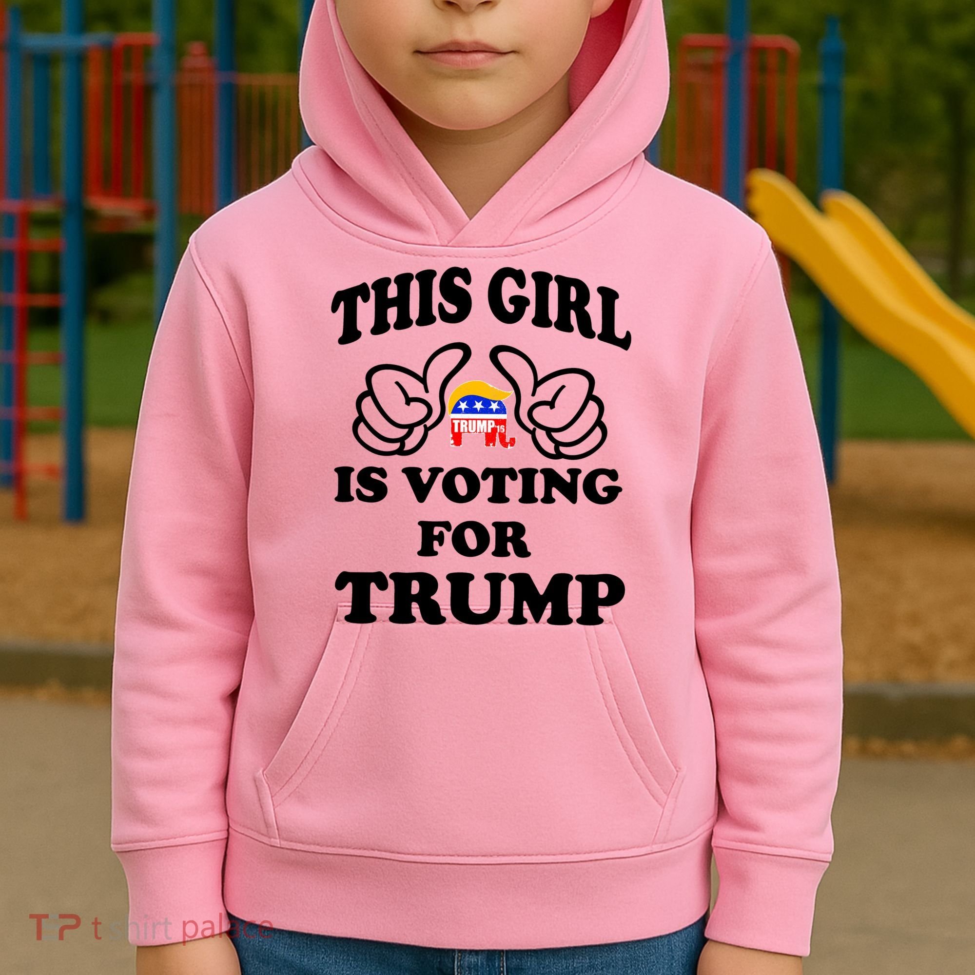 This Girl Is Voting For Trump Kids Hoodie