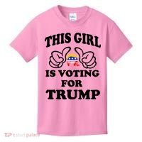 This Girl Is Voting For Trump Kids T-Shirt thumb 0