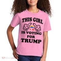 This Girl Is Voting For Trump Kids T-Shirt thumb 2