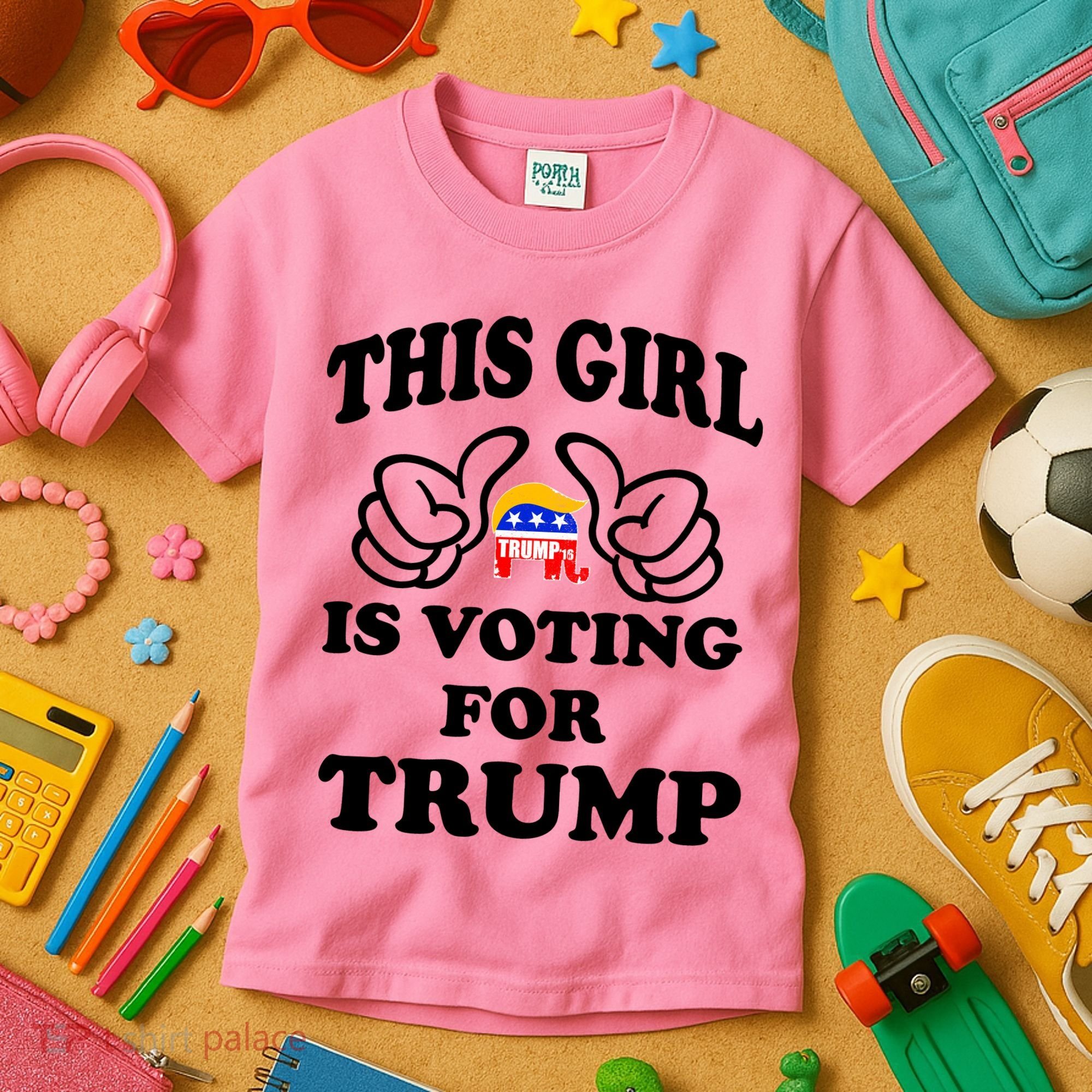 This Girl Is Voting For Trump Kids T-Shirt