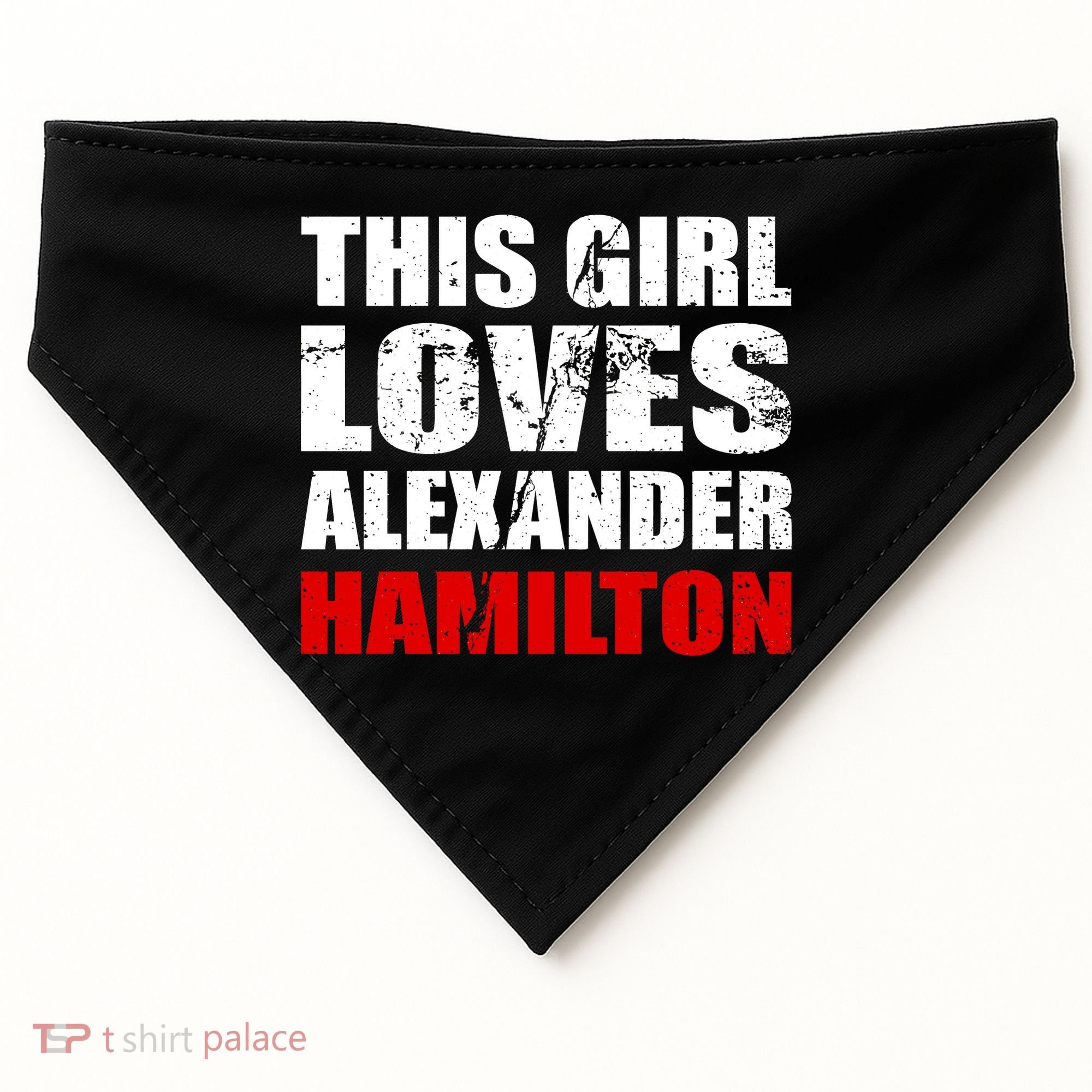 This Girl Loves Alexander Hamilton USA-Made Doggie Bandana