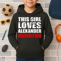 This Girl Loves Alexander Hamilton Kids Hoodie thumb 2