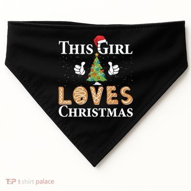 This Girl Loves Christmas USA-Made Doggie Bandana