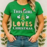 This Girl Loves Christmas Women's T-Shirt thumb 2