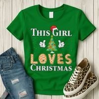 This Girl Loves Christmas Women's T-Shirt thumb 3