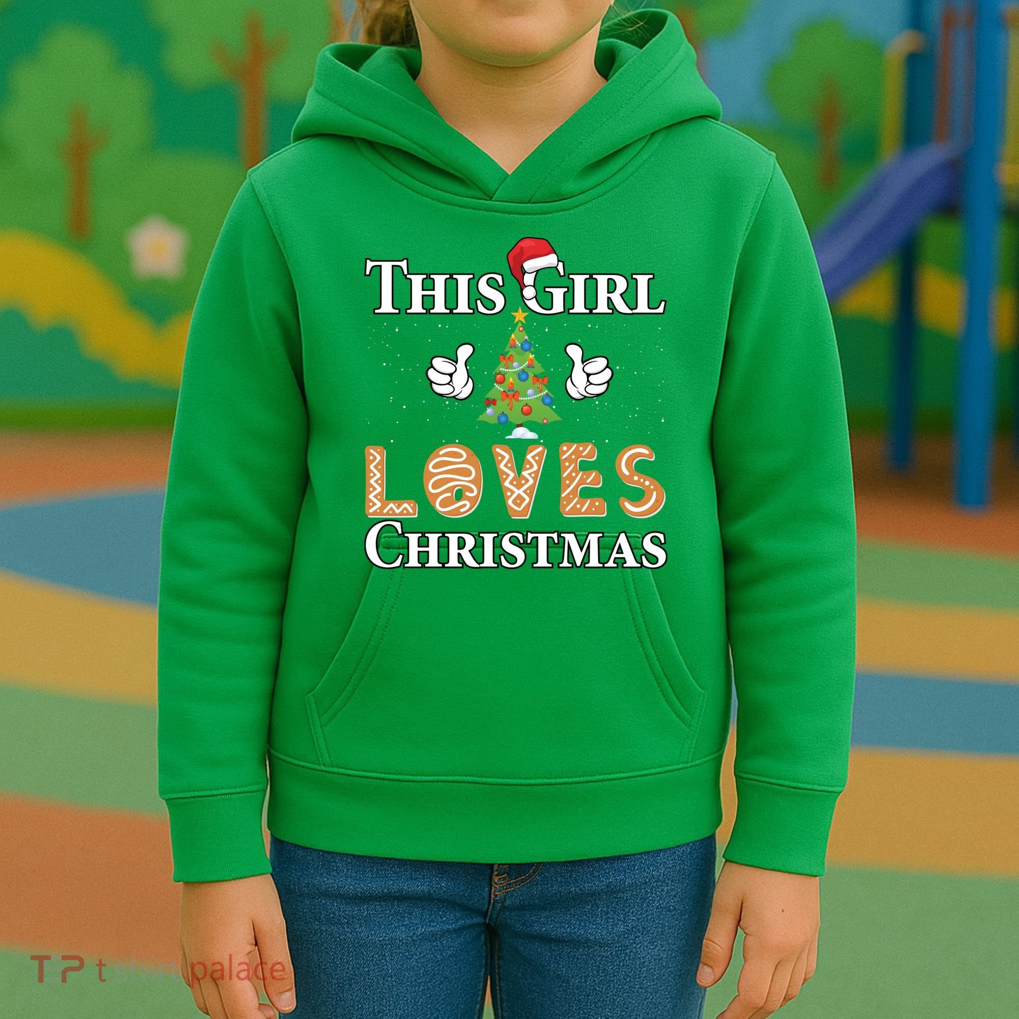 This Girl Loves Christmas Kids Hoodie