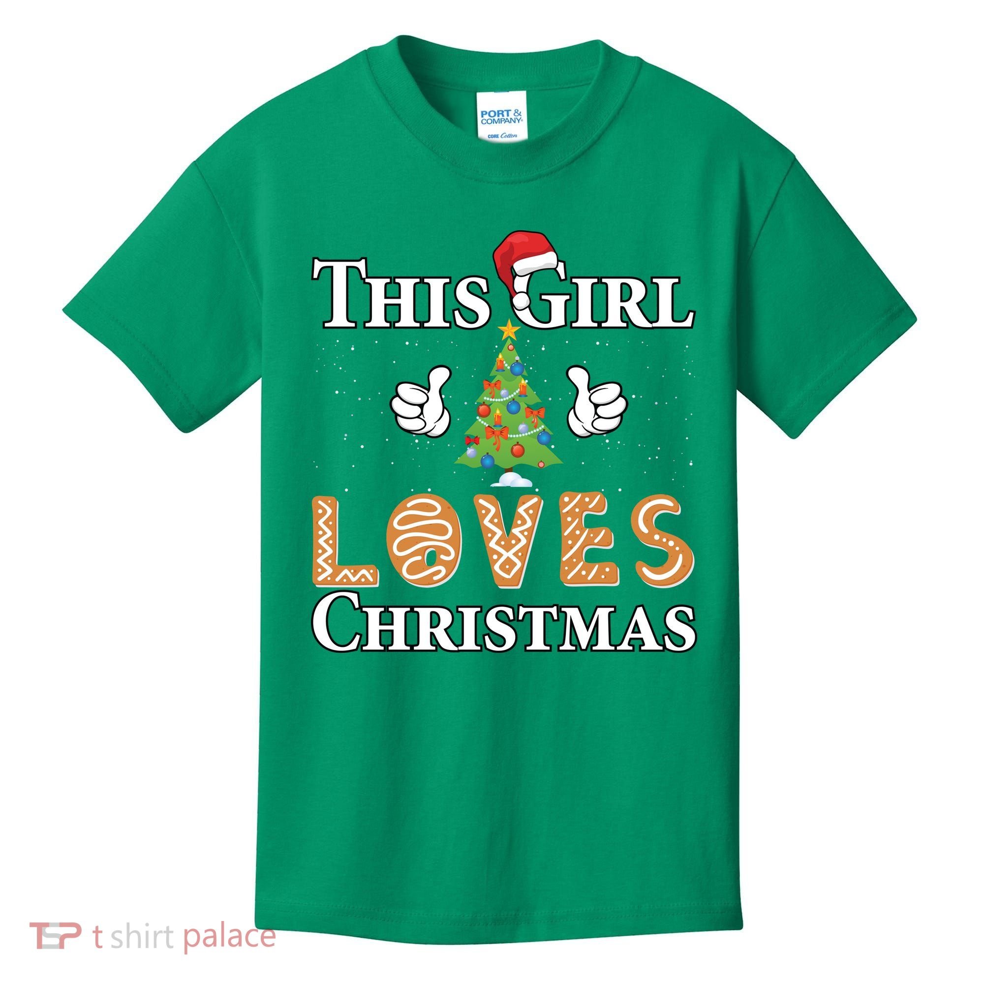 This Girl Loves Christmas Kids T-Shirt