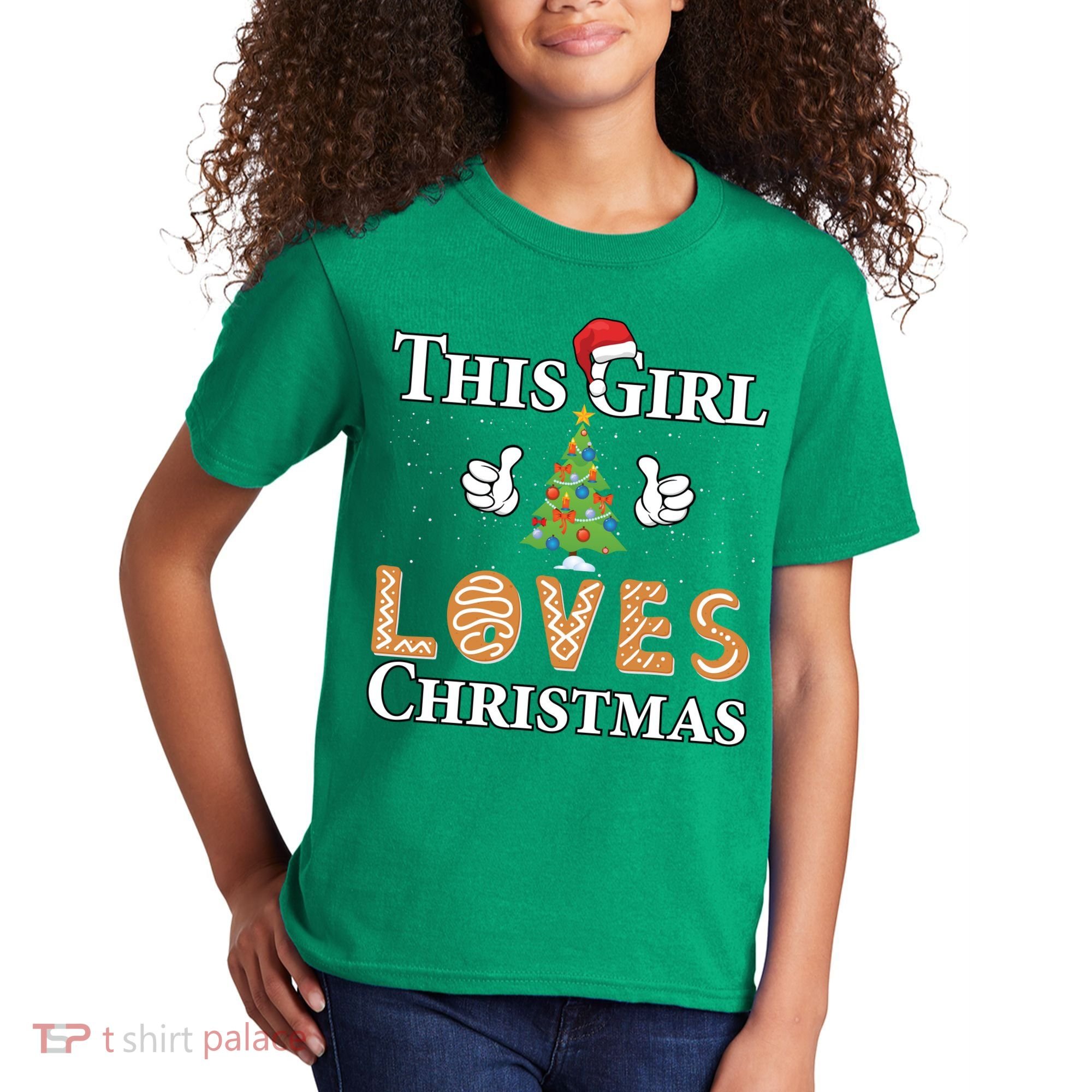This Girl Loves Christmas Kids T-Shirt