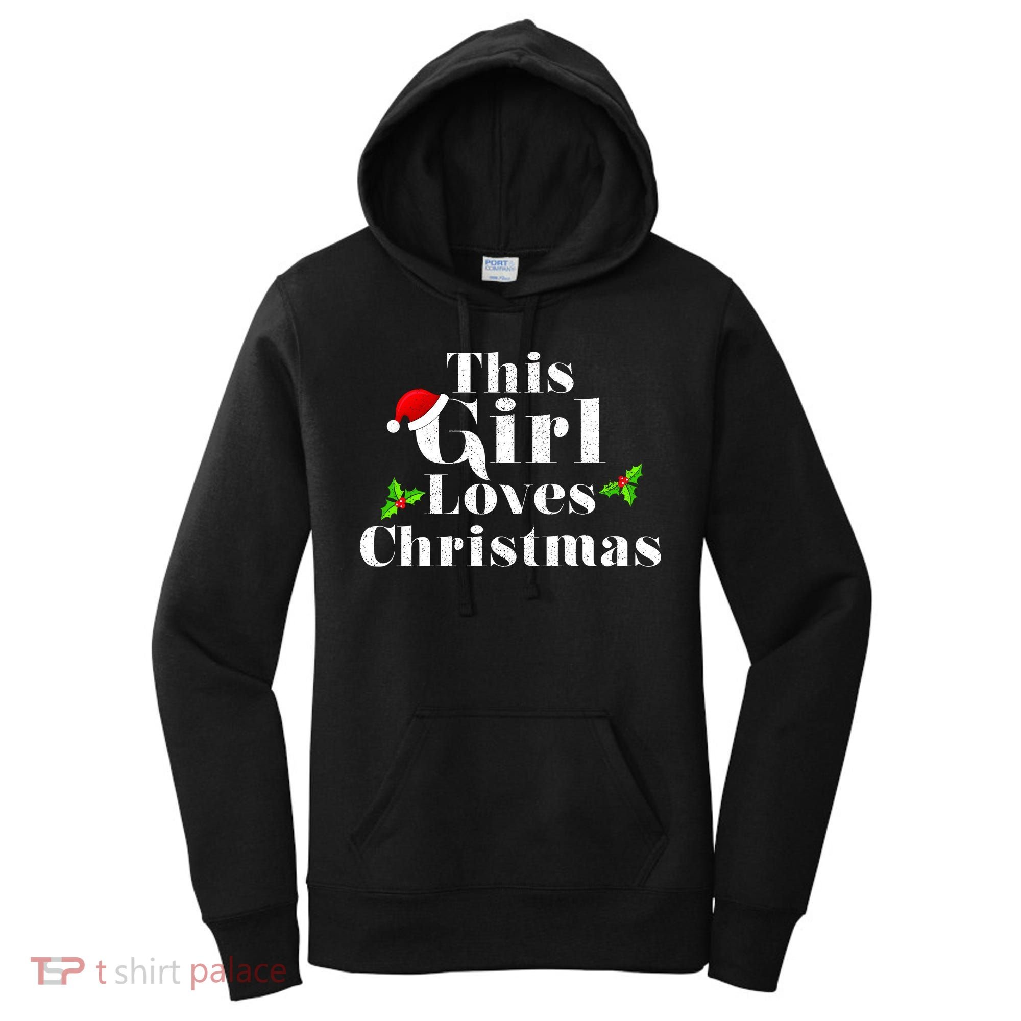 This Girl Loves Christmas Cute Women's Hoodie