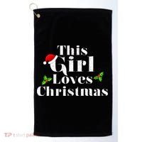 This Girl Loves Christmas Cute Golf Towel thumb 0