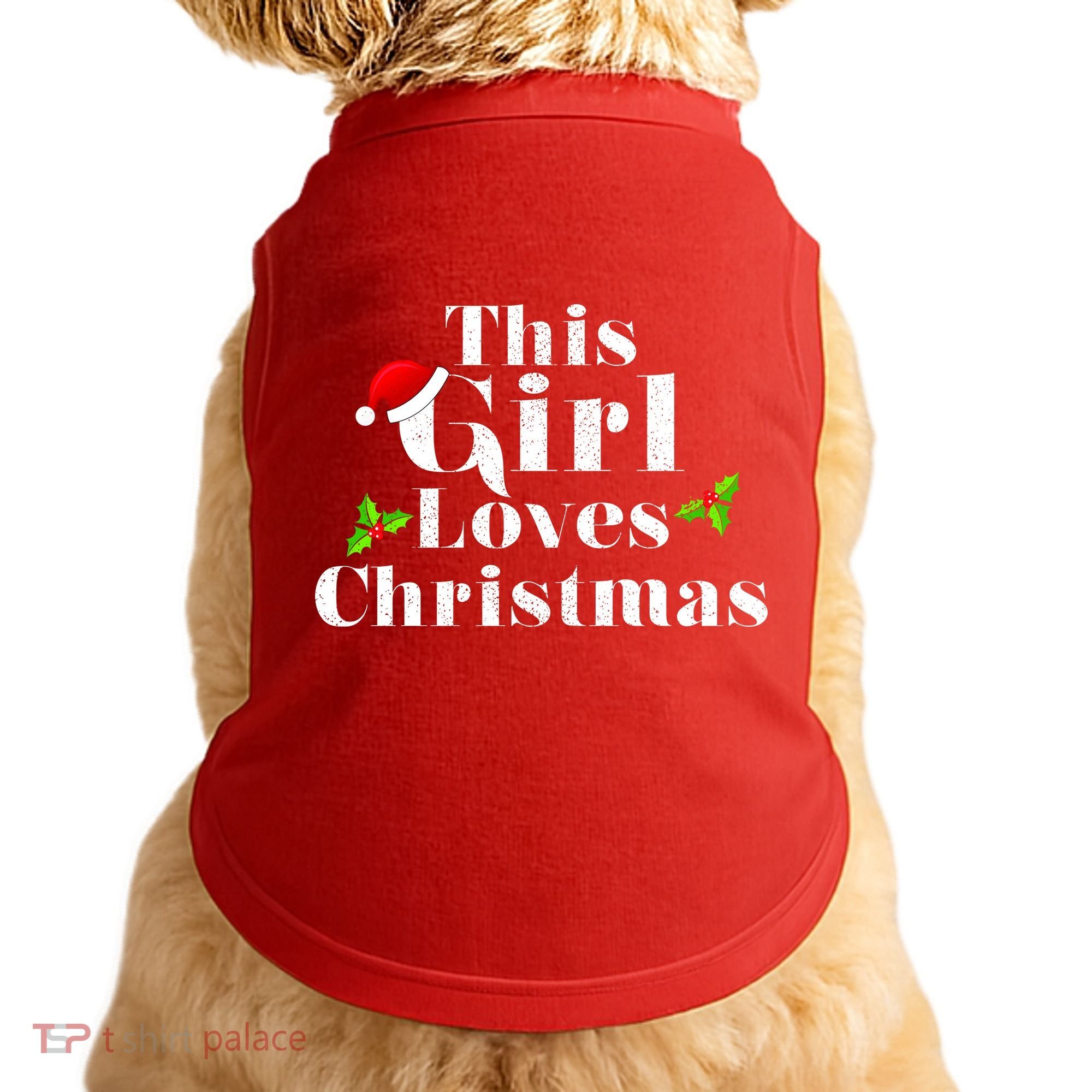This Girl Loves Christmas Cute Doggie Tank
