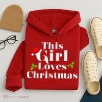 This Girl Loves Christmas Cute Hoodie thumb 4