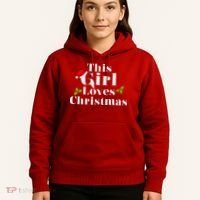 This Girl Loves Christmas Cute Hoodie thumb 5
