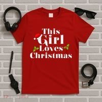This Girl Loves Christmas Cute T-Shirt thumb 5