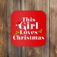 This Girl Loves Christmas Cute Coaster thumb 0