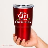 This Girl Loves Christmas Cute Tumbler thumb 2