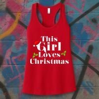 This Girl Loves Christmas Cute Women's Tank Top thumb 3