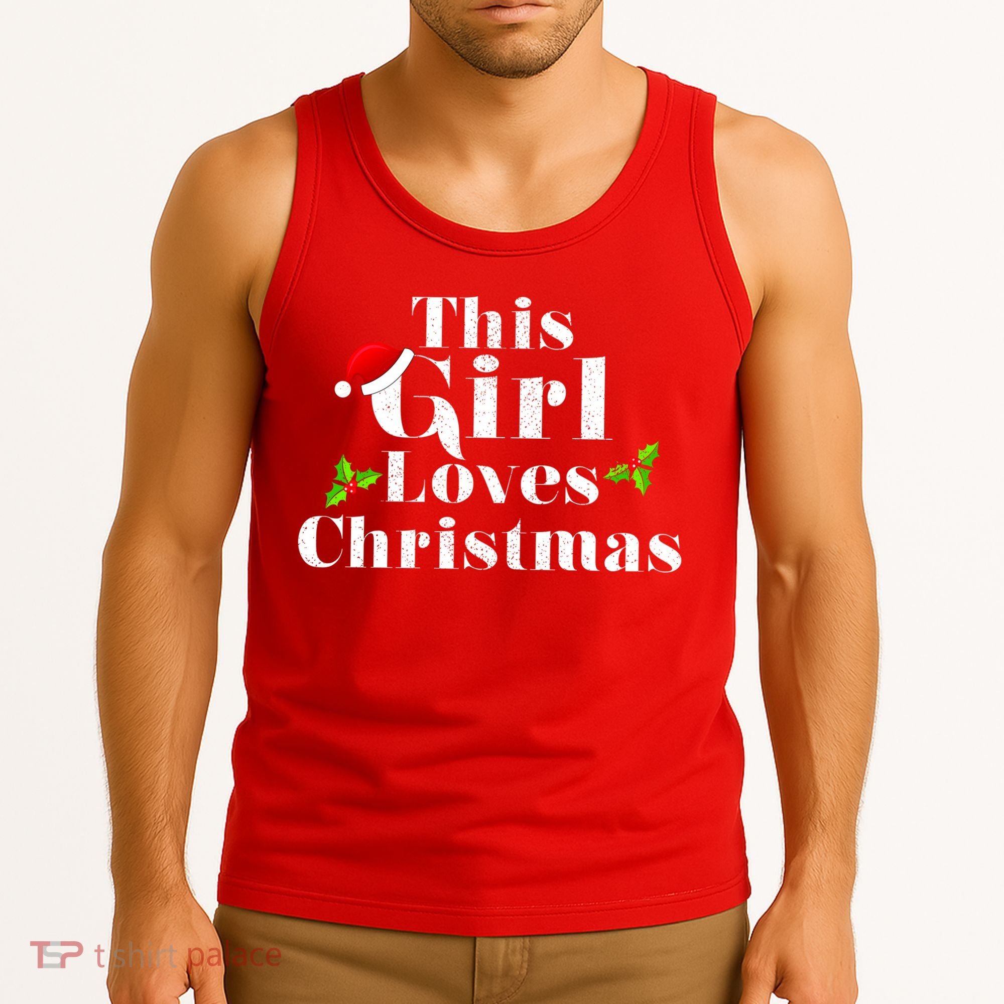 This Girl Loves Christmas Cute Tank Top