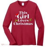This Girl Loves Christmas Cute Women's Long Sleeve Shirt thumb 0
