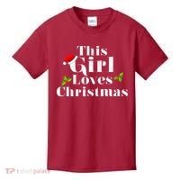 This Girl Loves Christmas Cute Kids T-Shirt thumb 0
