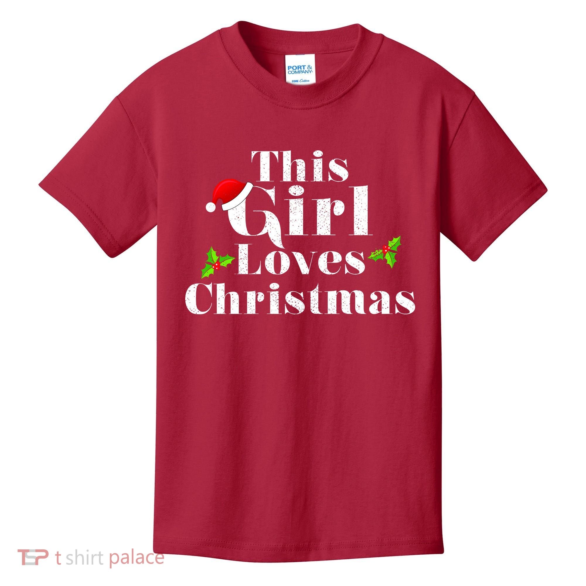 This Girl Loves Christmas Cute Kids T-Shirt