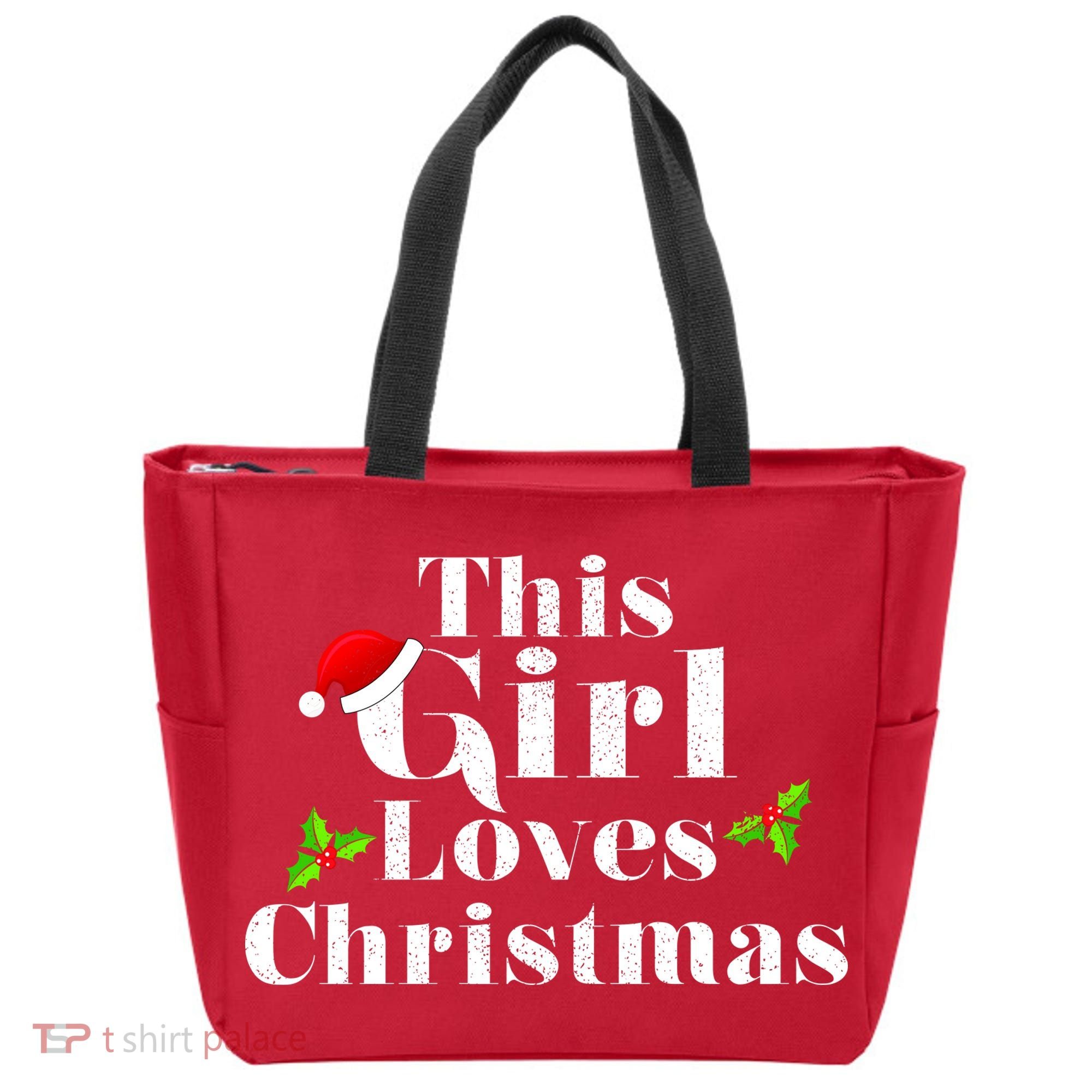 This Girl Loves Christmas Cute Tote Bag