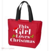 This Girl Loves Christmas Cute Tote Bag thumb 3
