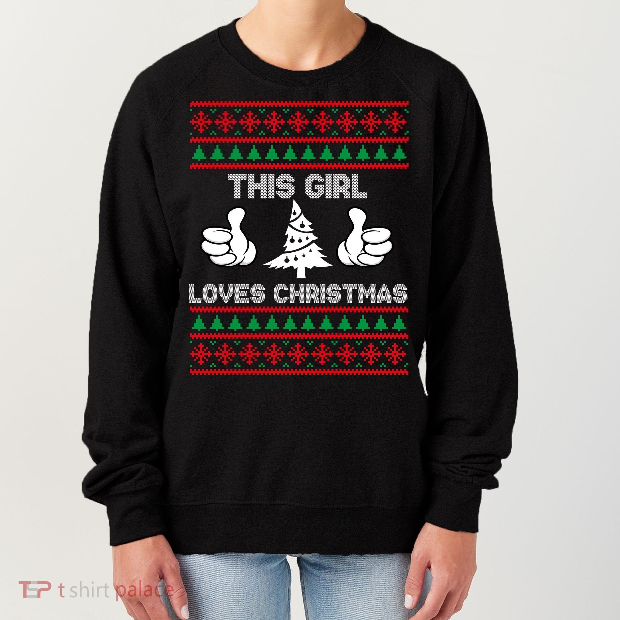 This Girl Loves Christmas Ugly Christmas Women's Sweatshirt
