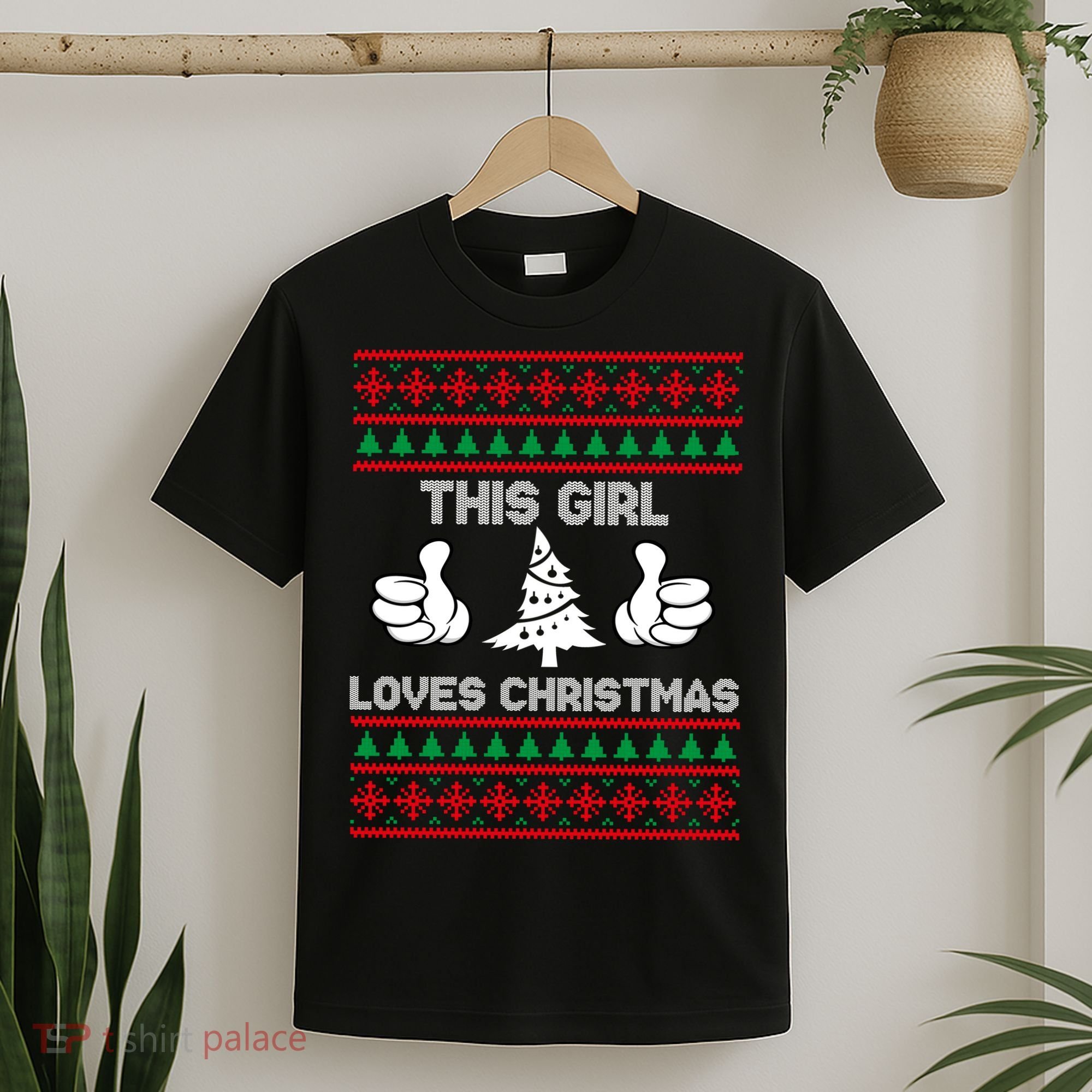 This Girl Loves Christmas Ugly Christmas T-Shirt