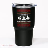 This Girl Loves Christmas Ugly Christmas Tumbler thumb 0
