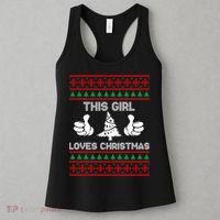 This Girl Loves Christmas Ugly Christmas Women's Tank Top thumb 3