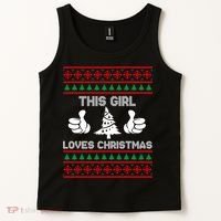 This Girl Loves Christmas Ugly Christmas Tank Top thumb 2