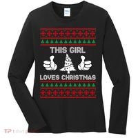 This Girl Loves Christmas Ugly Christmas Women's Long Sleeve Shirt thumb 0