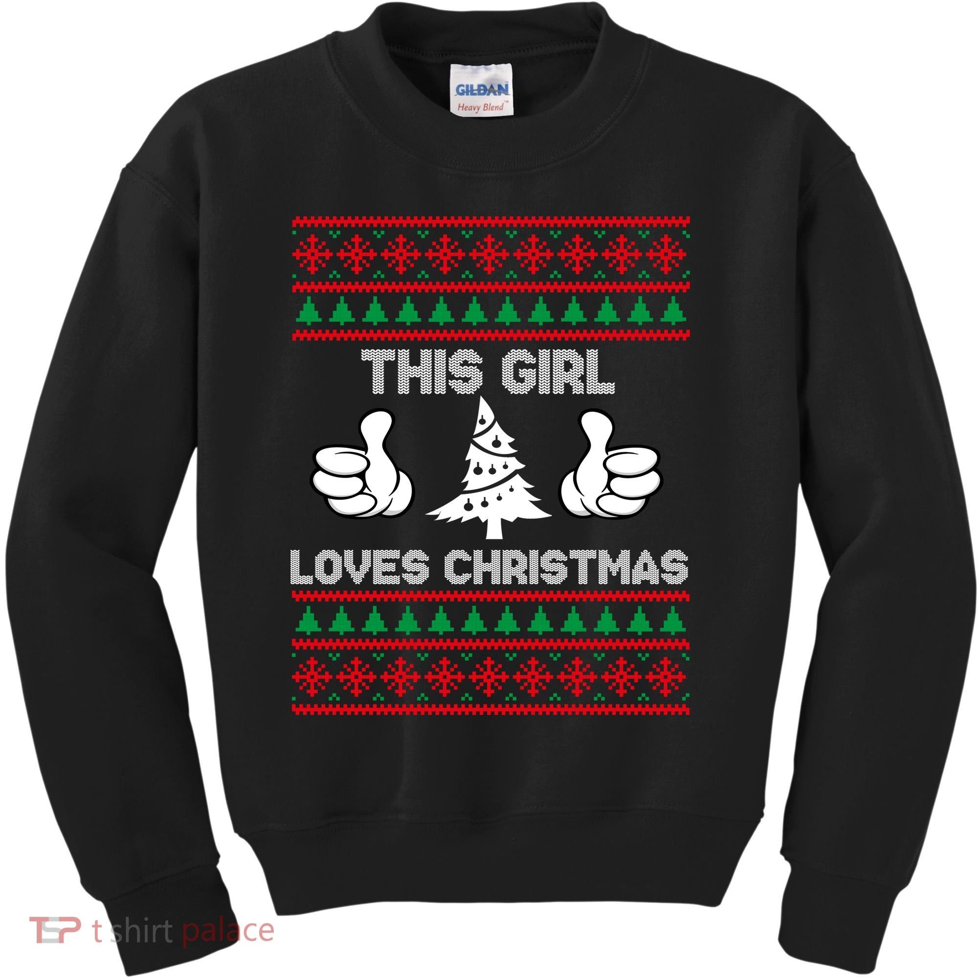This Girl Loves Christmas Ugly Christmas Kids Sweatshirt