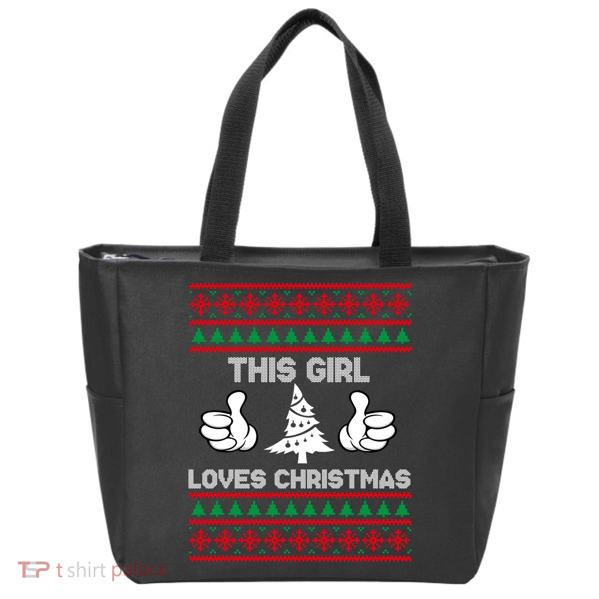 This Girl Loves Christmas Ugly Christmas Tote Bag