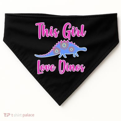 This Girl Loves Dino USA-Made Doggie Bandana
