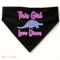 This Girl Loves Dino USA-Made Doggie Bandana thumb 0
