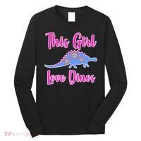 This Girl Loves Dino Long Sleeve Shirt thumb 0